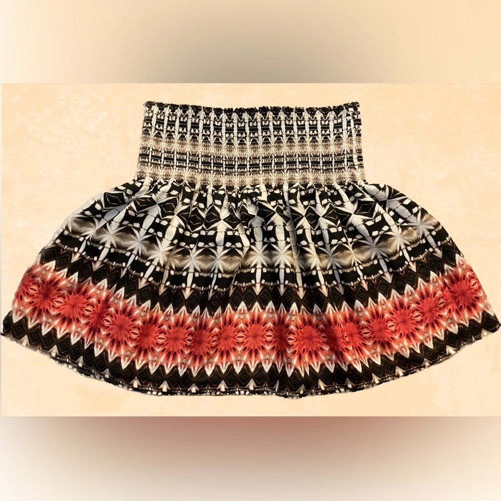 White House Black Market printed soft skirt